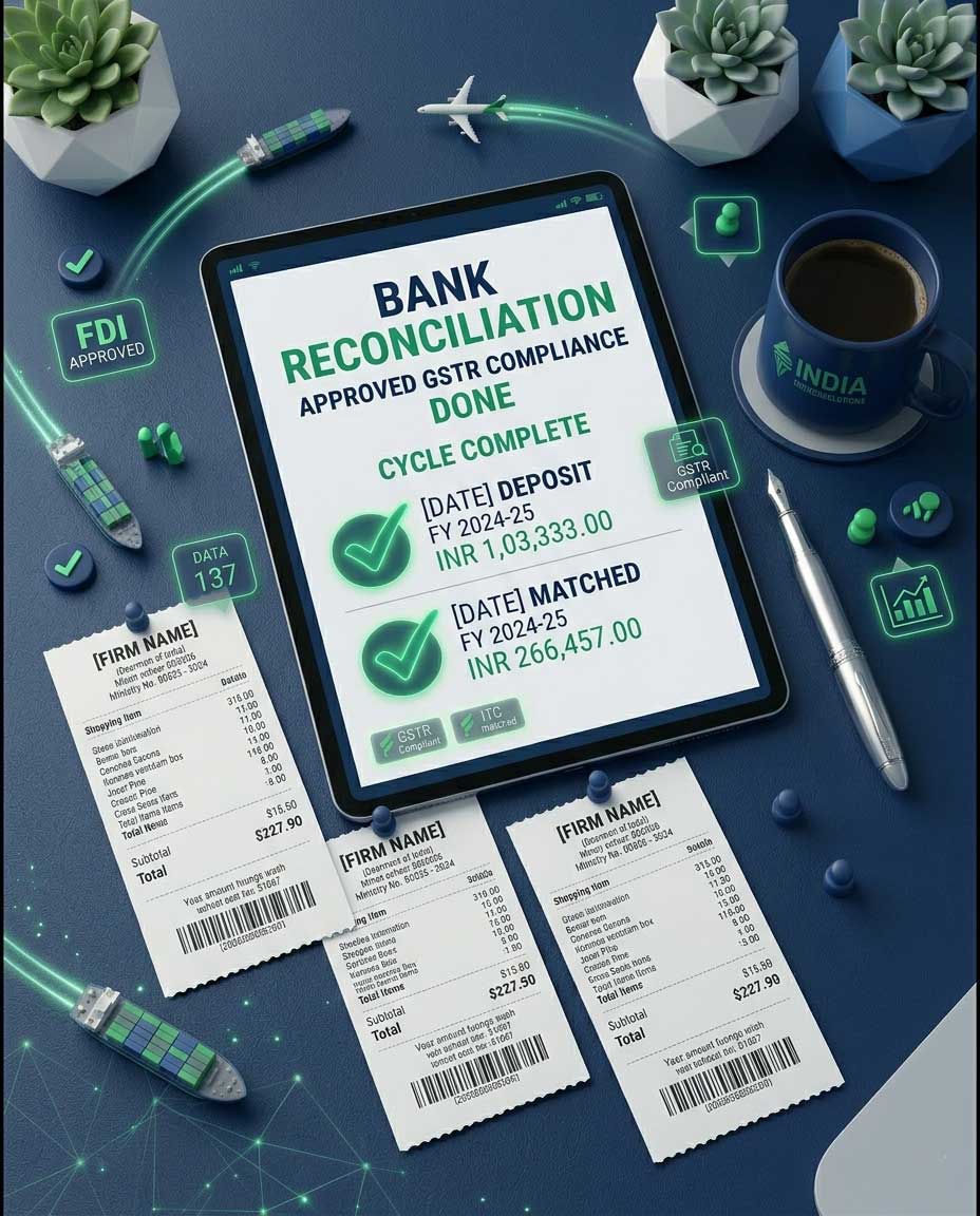 Receipts and Bank Statements for Bookkeeping